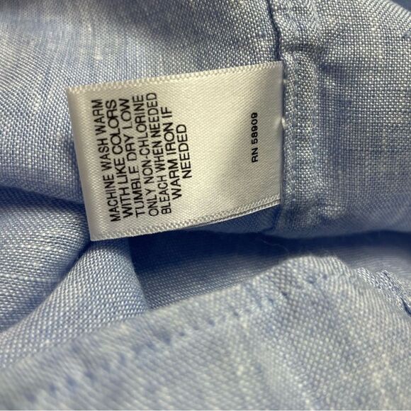 Men's Murano Baird-McNutt 100% Linen Long Sleeve‎ Button Down 4XB - Picture 9 of 9